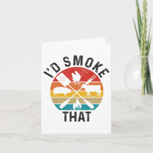 Cartão Chef Açougueiro Churrasco Eu Fumaria Aquele Dia Do