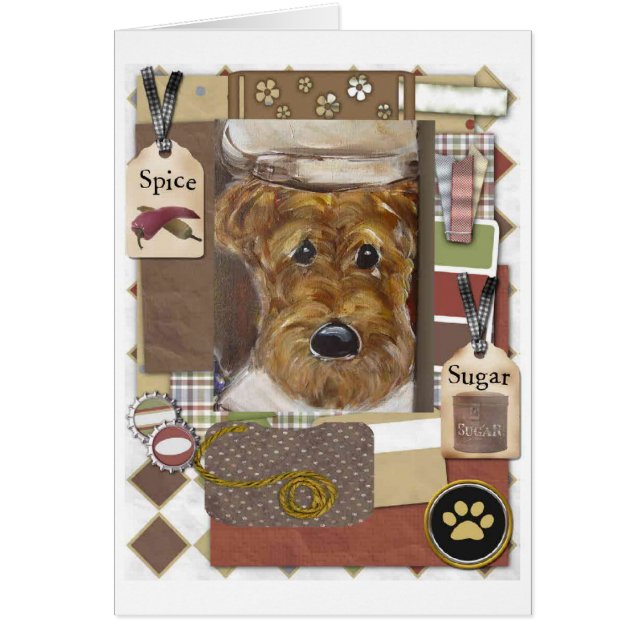 Cartão Chef Airedale Terrier (Frente)