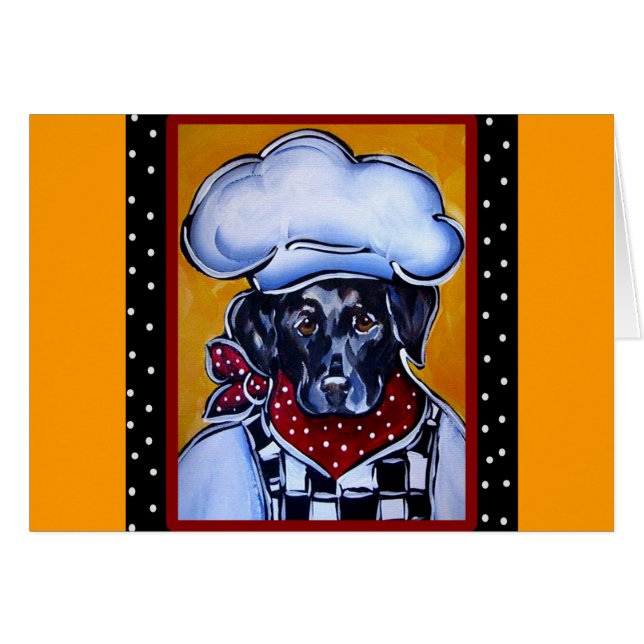 Cartão Chef Black Lab (Frente Horizontal)