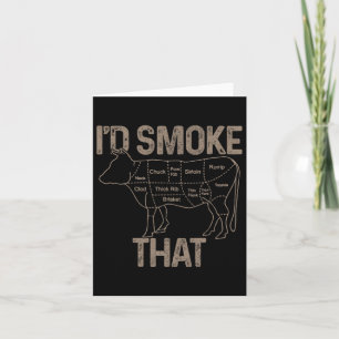Cartão Chef Butcher Cook Churrasco Eu Fumaria Aquele Cozi