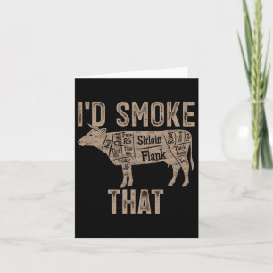 Cartão Chef Butcher Cook Churrasco Eu Fumaria Aquele Cozi