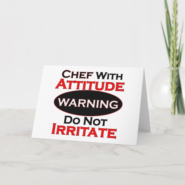 Cartão Chef com atitude (Frente)