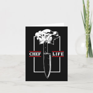 Cartão Chef Cook Life Knife Restaurante Comida Culin