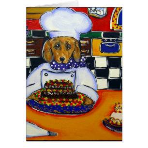 Cartão Chef Dachshund