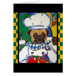 Cartão Chef de Frutos do Mar Pug