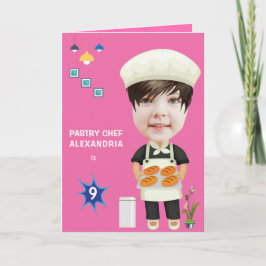 Cartão Chef de pastelaria 🎂 cabeça no Buraco Grande Aniv