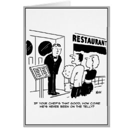 Cartão Chef de restaurante nunca esteve no desenho animad