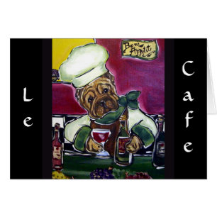 Cartão Chef de Vinho Shar-Pei