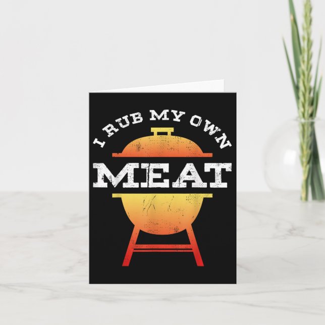 Cartão Chef Engraçado Presente no Churrasco - Eu Esfrego  (Frente)