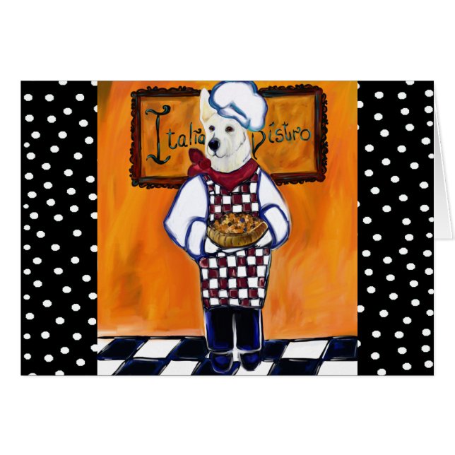 CARTÃO CHEF GERMAN SHEPHERD BRANCO (Frente Horizontal)