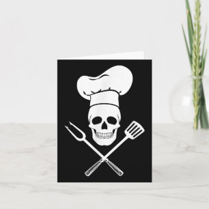 Cartão Chef Hat Cook Skull Kitchen Barbecue - Ferramentas