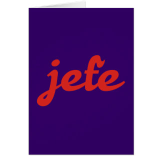 Cartão chef jefe boss