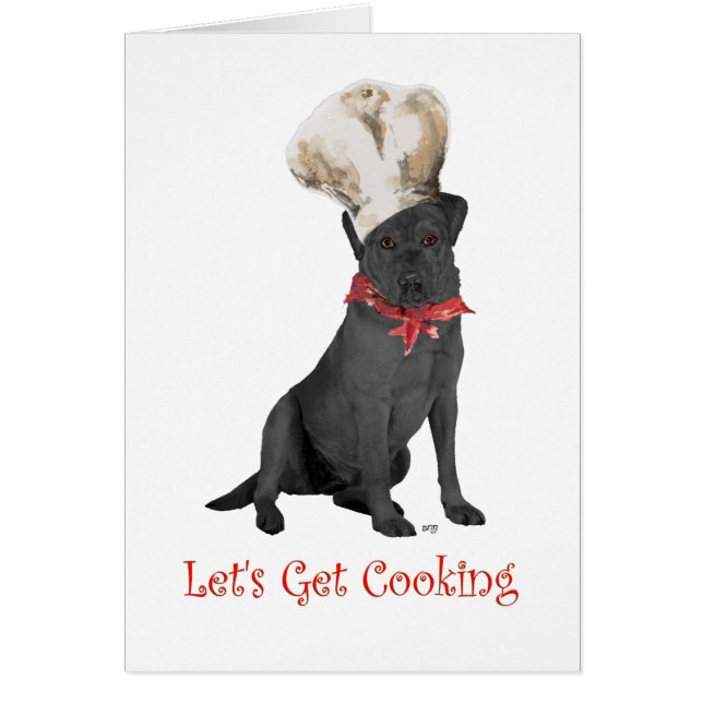Cartão Chef Labrador Retriever Preto (Frente)
