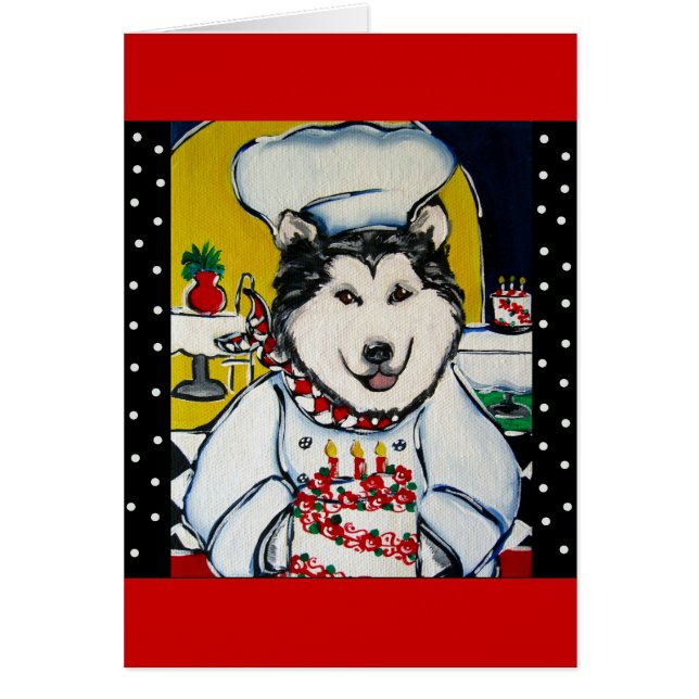 Cartão Chef Malamute do Alasca (Frente)