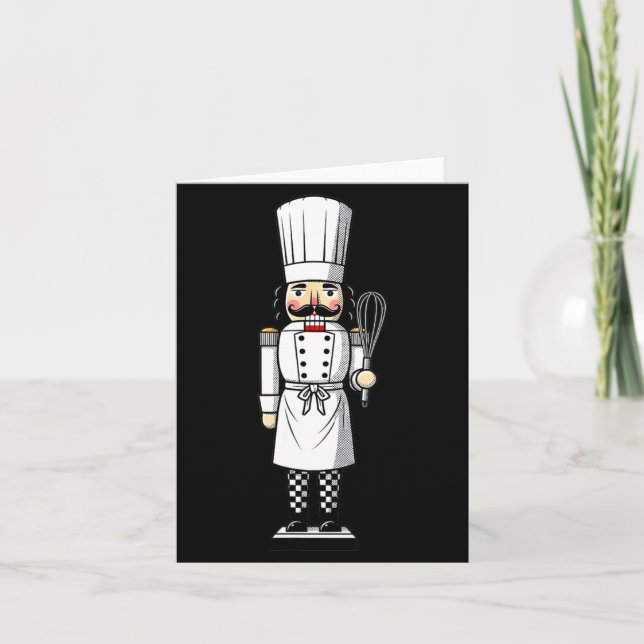 Cartão Chef Nutcracker Cook Hat Xmas  (Frente)