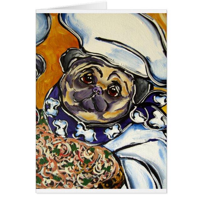 Cartão Chef Pug (Frente)