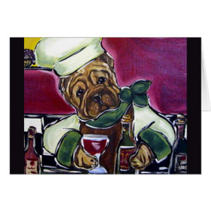 Cartão Chef Shar-Pei Chinês