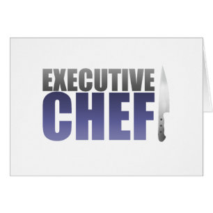 Cartão Chefe de cozinha azul