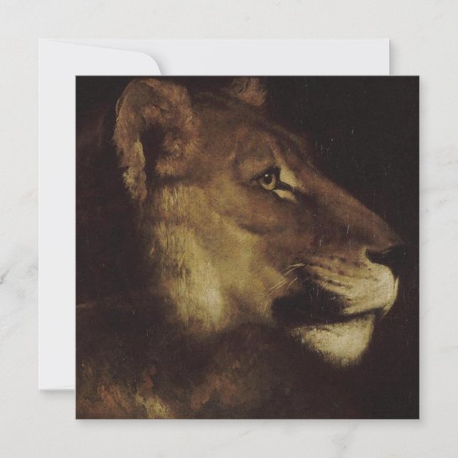 Cartão Chefe de Leão (Animal Selvagem) (Frente)