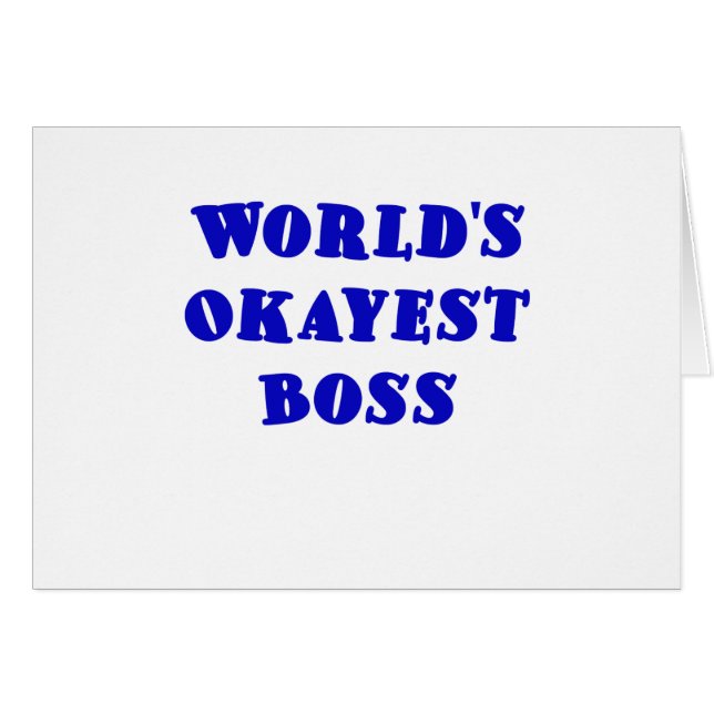 Cartão Chefe de Okayest dos mundos (Frente Horizontal)