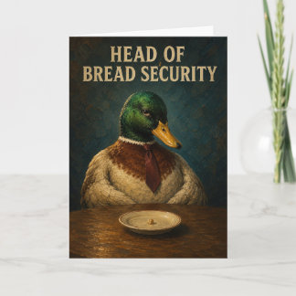 Cartão Chefe de Segurança do Pão - Pato Mallard Divertido