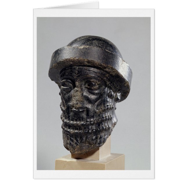 Cartão Chefe de um rei, possivelmente Hammurabi, rei de B (Frente)