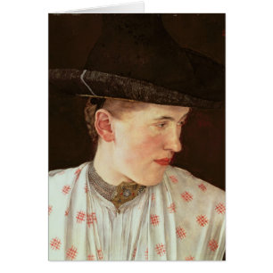 Cartão Chefe de uma Menina Camponesa, c.1880