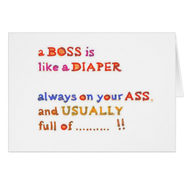 Cartão Chefe fedido - humor da gestão (Frente Horizontal)