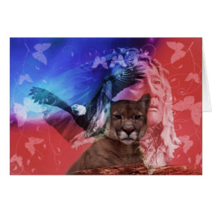 Cartão Chefe Indígena Americano