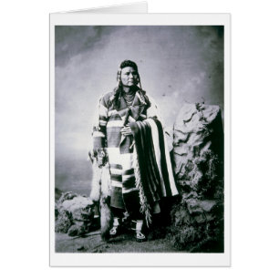 Cartão Chefe Joseph (1840-1904) c.1880 (foto b/w)
