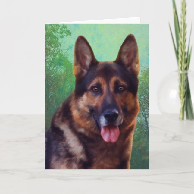 Cartão Chefe o Pastor Alemão (Frente)