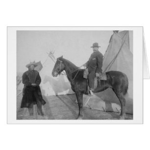 Cartão Chefe Oglala "Urso Rochoso" com Branco