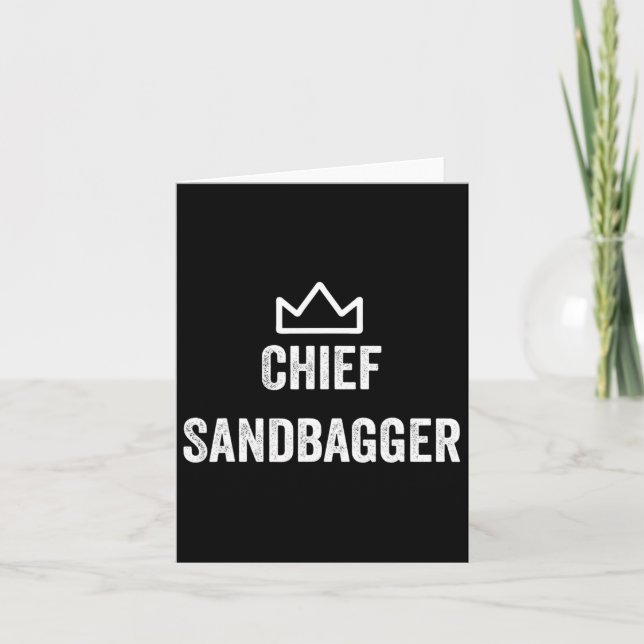 Cartão Chefe Sandbagger Gift Para Golf Meme Bjj Chess San (Frente)