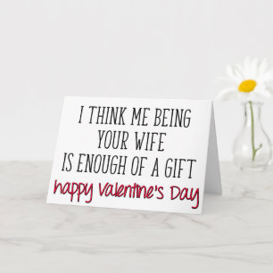 Cartão Chega De Um Dia de os namorados De Marido Engraçad