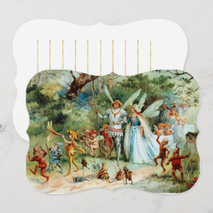 Cartão Chegada do Rei e da Rainha das Fadas