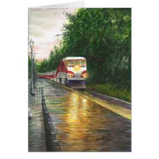 Cartão Chegada no por do sol