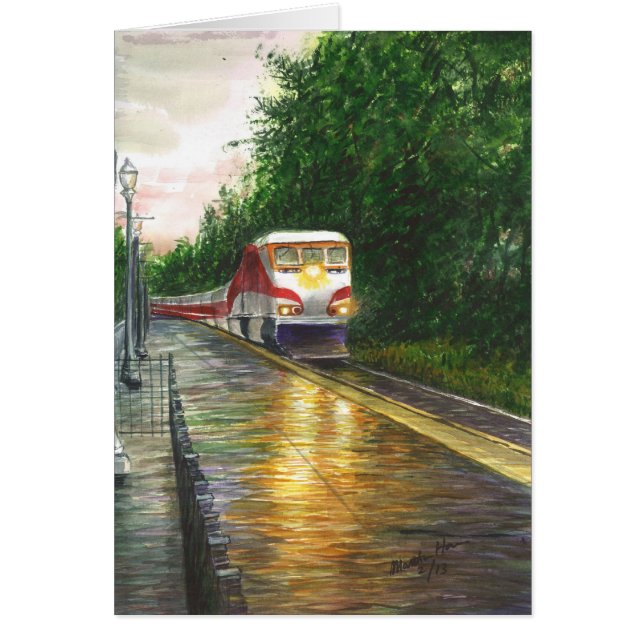 Cartão Chegada no por do sol (Frente)