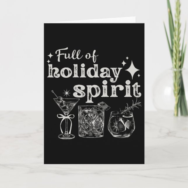 Cartão Cheio Da Festa De Natal Do Vinho De Férias (Frente)