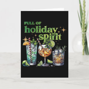 Cartão Cheio De Vinho De Espírito Feriado Cai Furioso No 