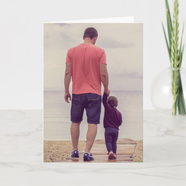 Cartão Cheio Família Foto Pai Pai (Frente)