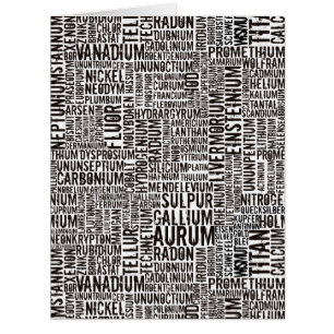 Cartão Chemische Elemente