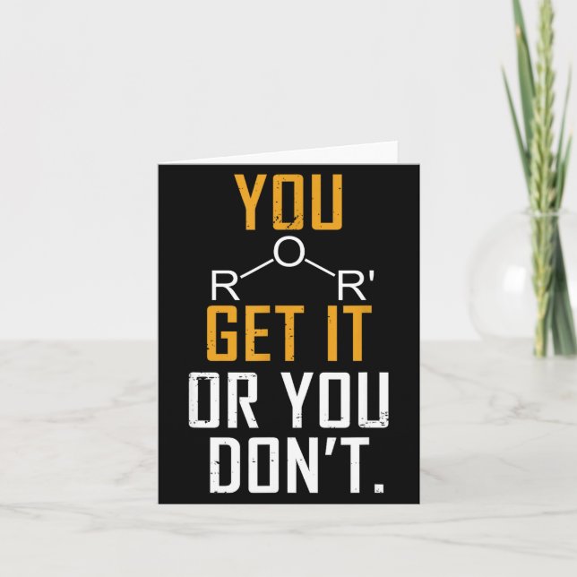 Cartão Chemistry Pun - Ether Get It Or You Don't - Funny  (Frente)