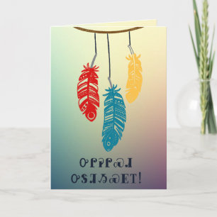 Cartão Cherokee Feathers Anniversary Card