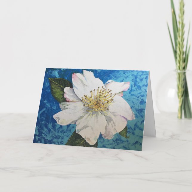 Cartão Cherokee Rose Greeting Card (7" x 5") blank inside (Frente)