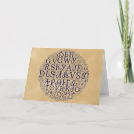 Cartão Cherokee - Syllabary Cloud Greeting Card