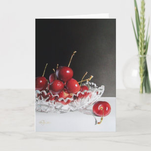 Cartão Cherries & Crystal Greeting Card
