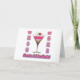 Cartão Cherries Jubilee Martini Cocktail Recebe Arte