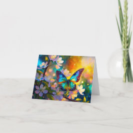Cartão Cherry Blossom Fantasy Sunrise Borboleta