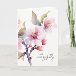 Cartão Cherry Blossom Flower Simpatia Funeral Memorial