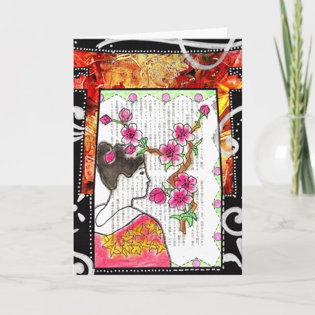 Cartão Cherry Blossom Greeting Card (Frente)